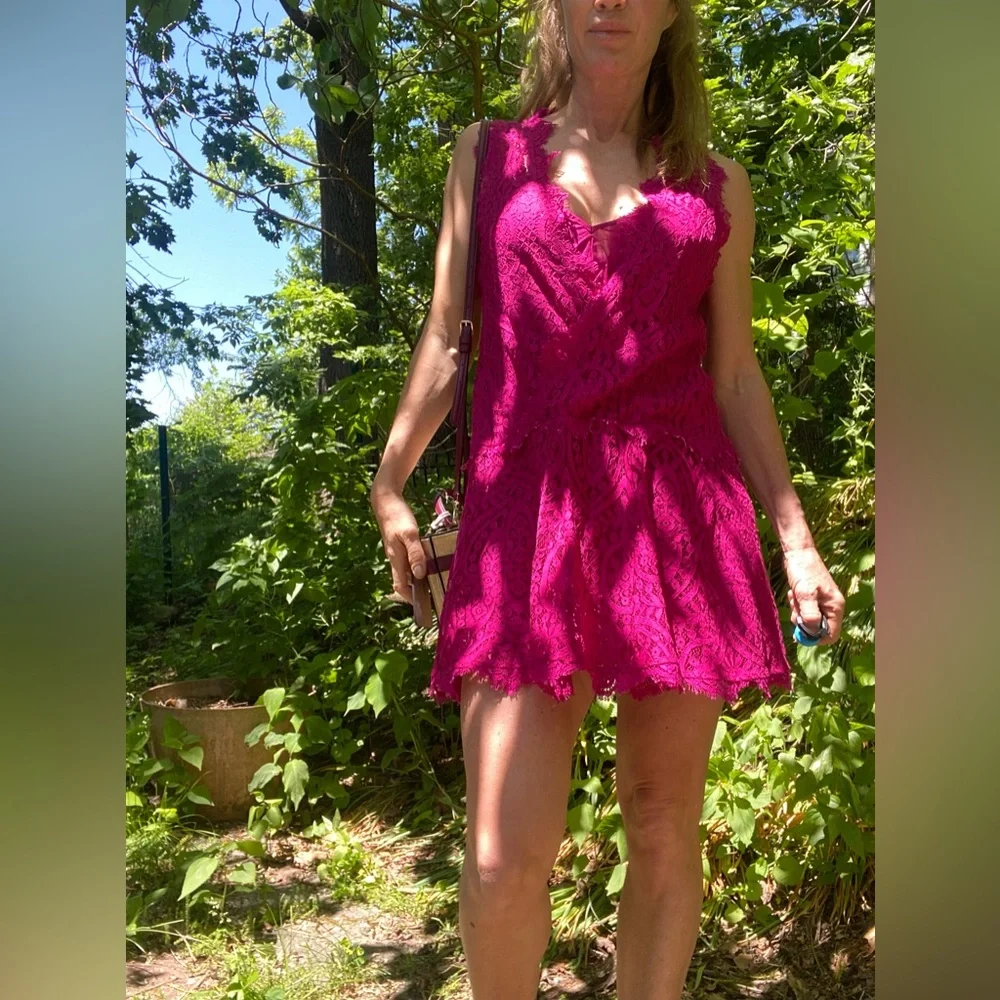 Free People Fuchsia Lace Heart in Two
Mini Dress - Picture 13 of 14